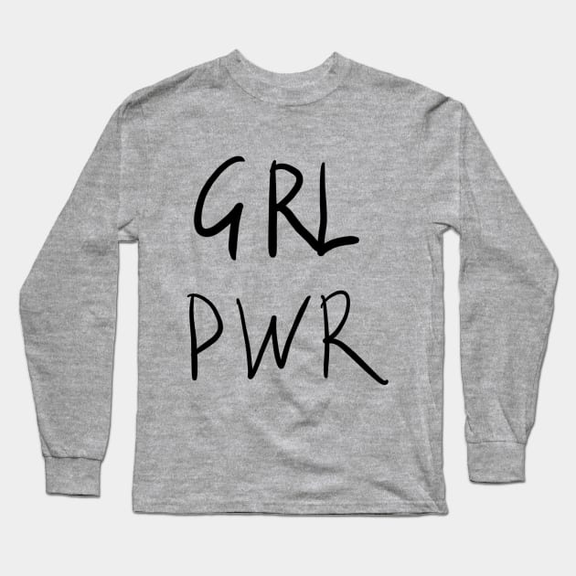 GRL PWR Long Sleeve T-Shirt by VintageArtwork